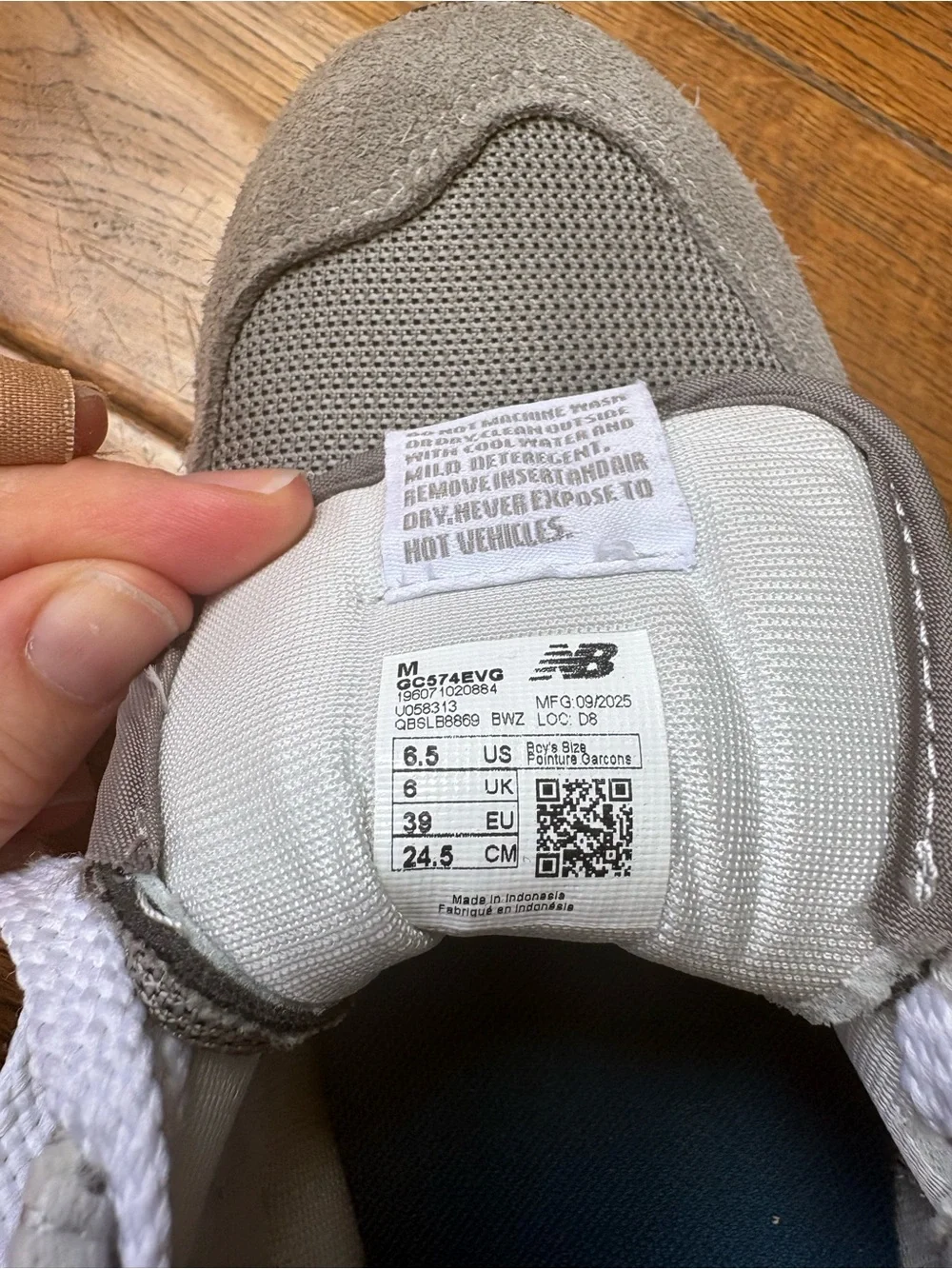New Balance Kids Grey Suede & Mesh 574 Lace Sneakers